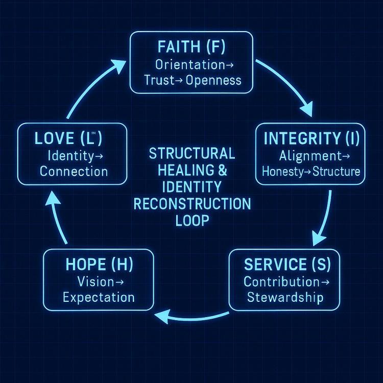 Structural Healing and Identity Reconstruction Loop